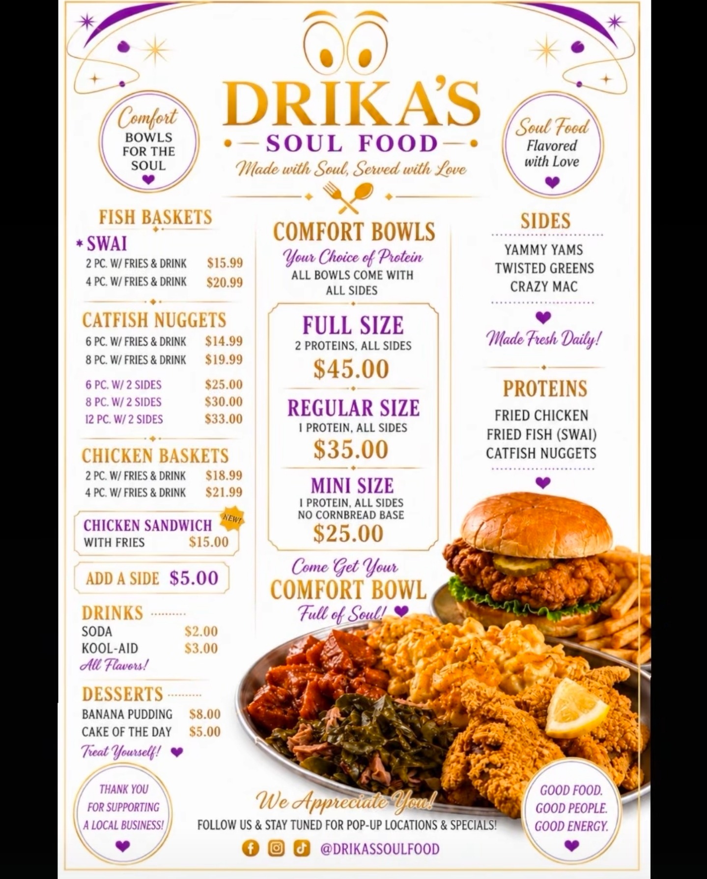 Drika's Soul Food menu now served at Lotus Gentlemen's Club
